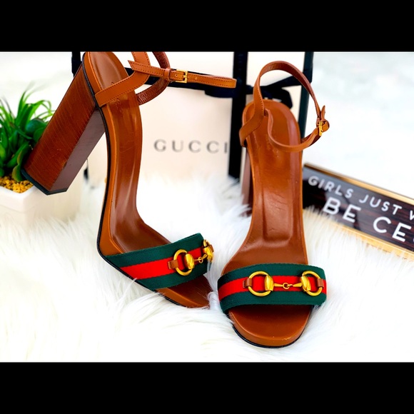 Gucci Shoes - Gucci Web Block Heel Sandals